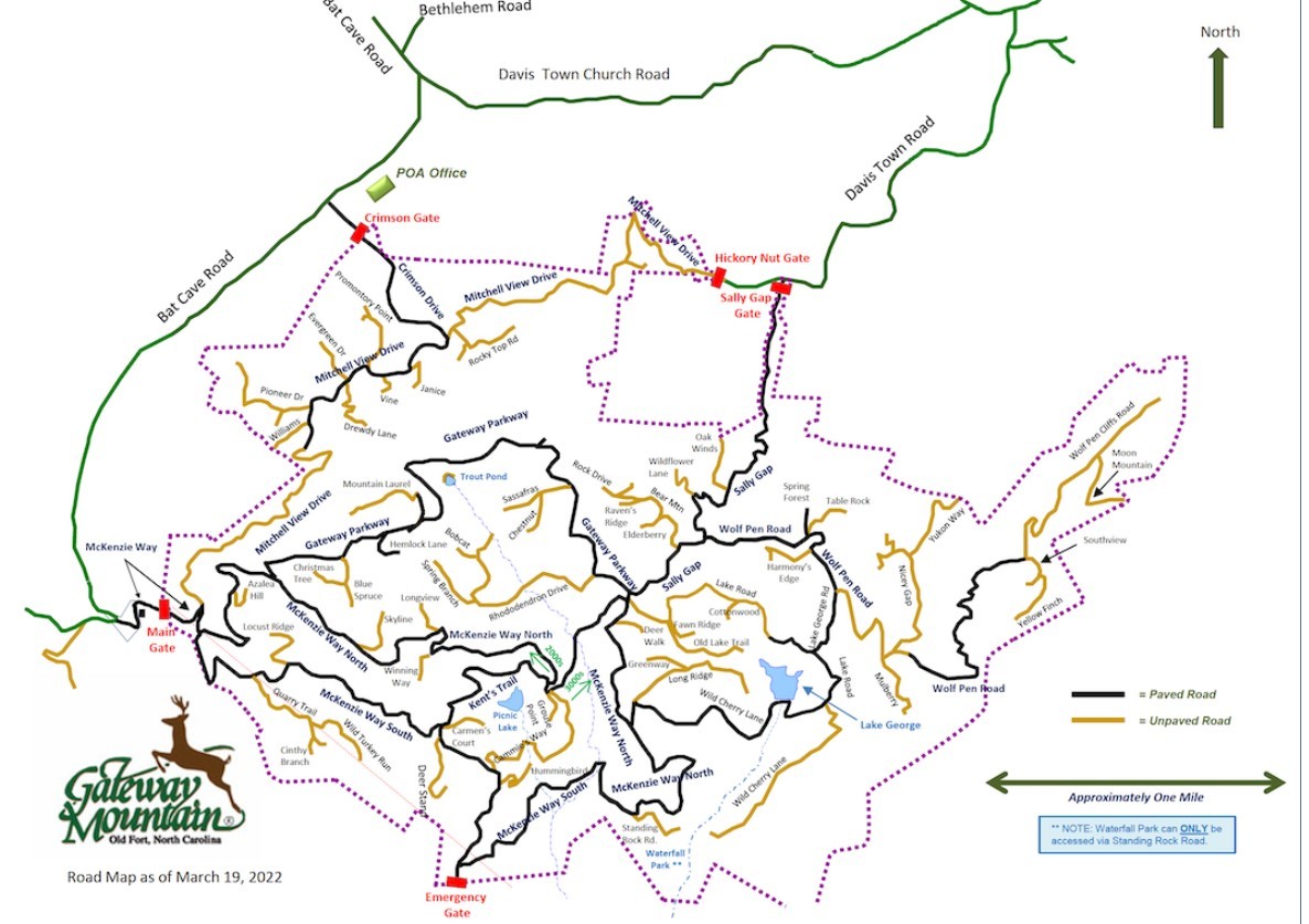 Map of Gateway Mountain